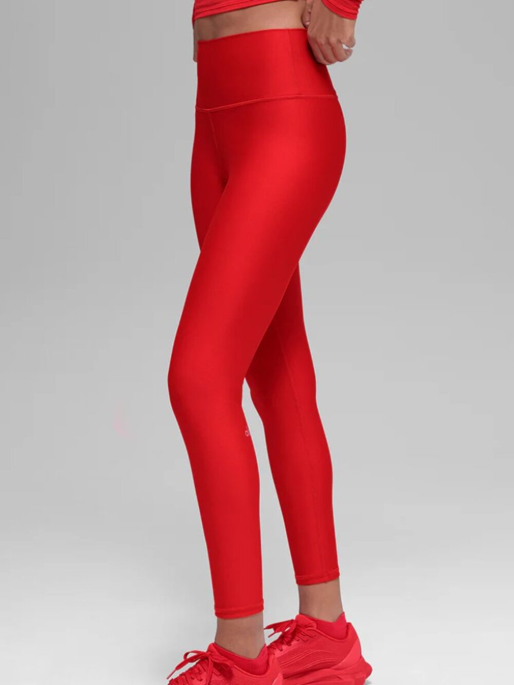 New ALO Yoga 7/8 High-Waist Airlift Bold Red Legging Size S